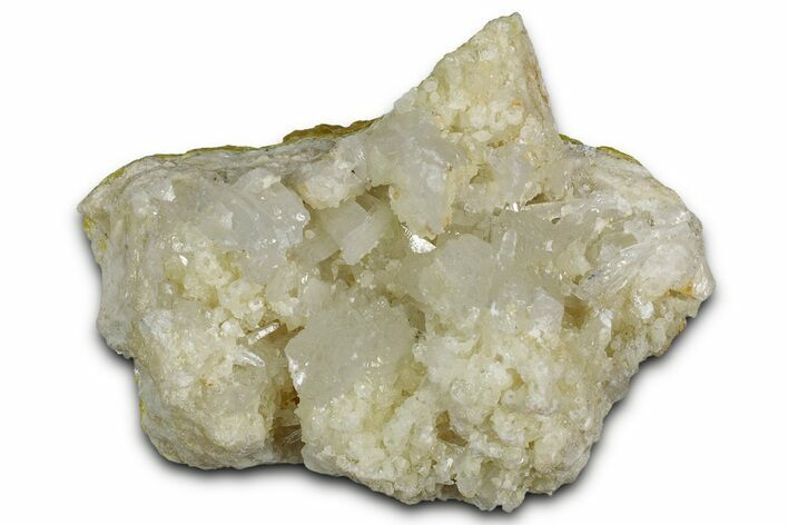 Lustrous Celestine (Celestite) Crystals on Sulfur - Italy #356640